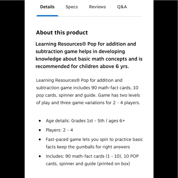 Learning Resources Pop Addition and Subtraction Game - Picture 6 of 8